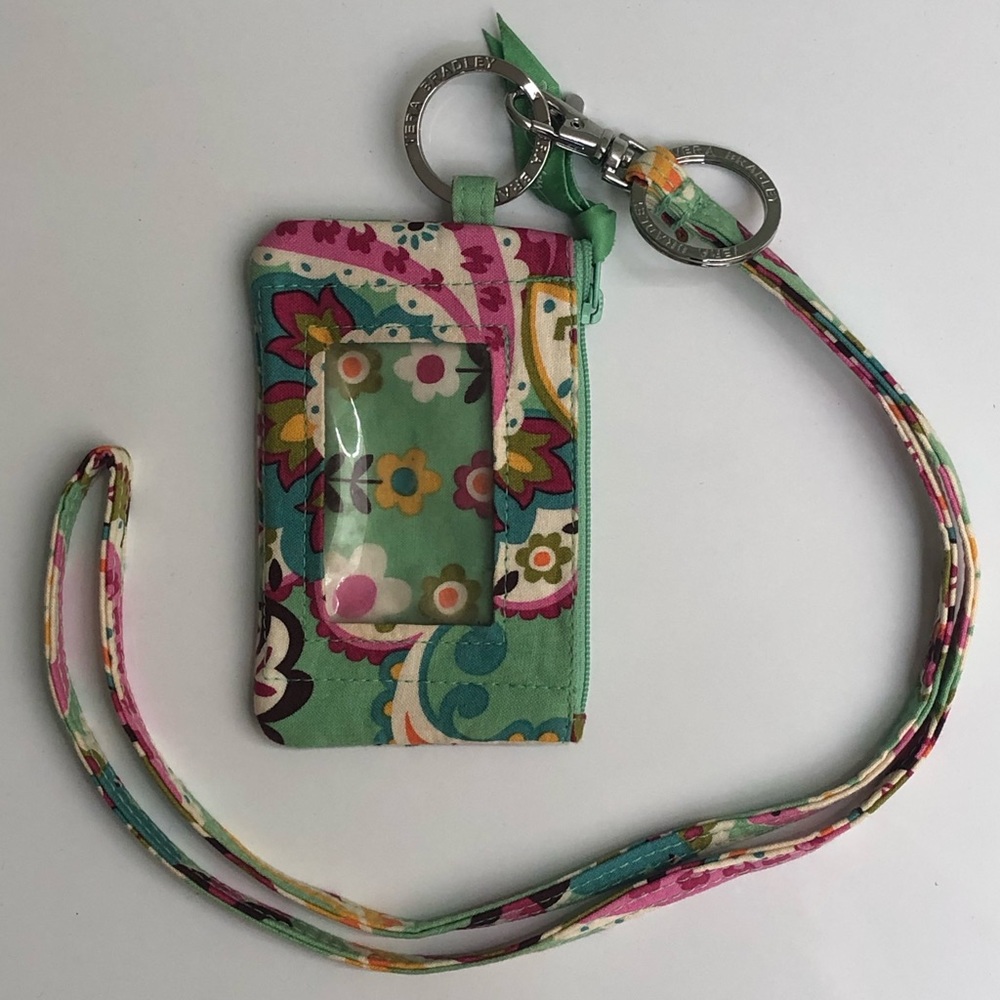 Vera Bradley zip ID landyard